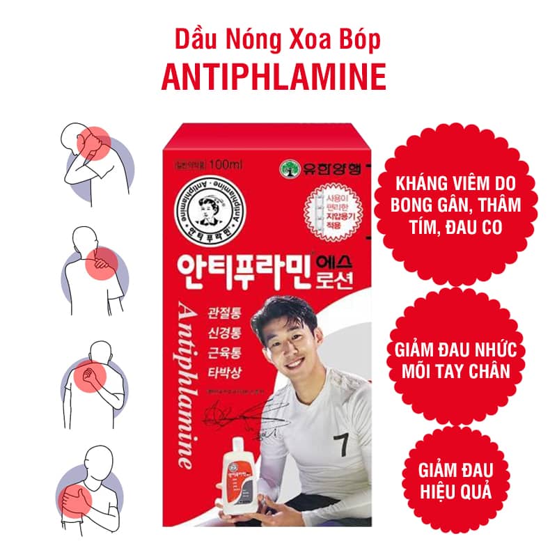 DẦU NÓNG XOA BÓP HÀN QUỐC ANTIPHLAMINE (HÀNG CHÍNH HÃNG)