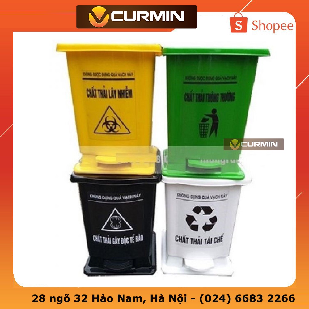 Thùng rác y tế chân đạp 15 lít