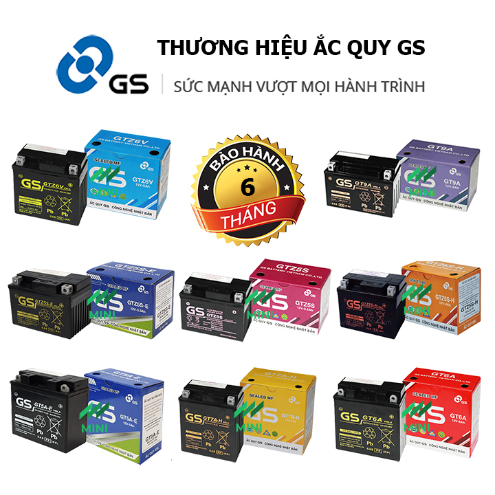 Bình ắc quy khô GS MF GT5A(12V-5Ah)