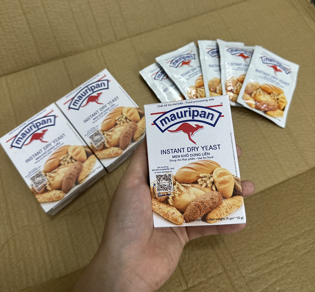 Men nở instant mauripan 50gr - hộp 5 gói 10gr/gói