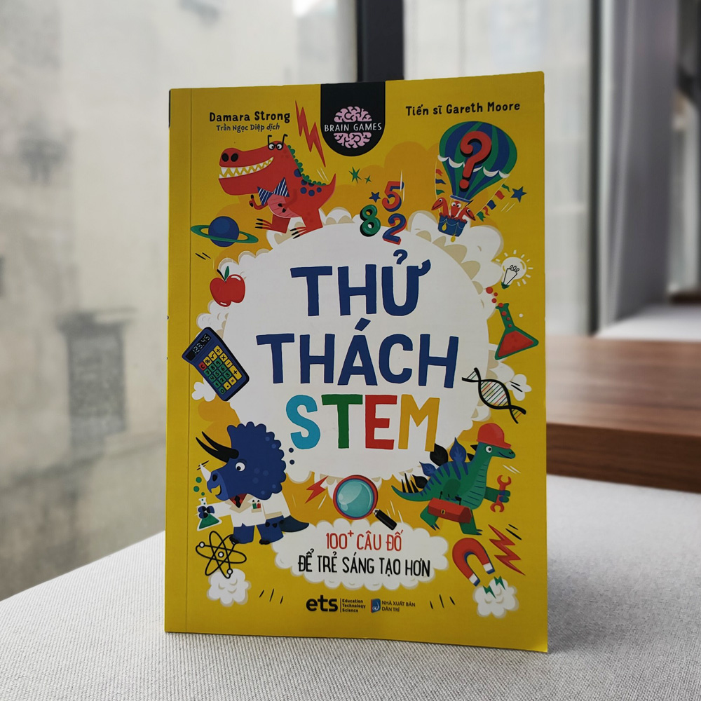 Sách - Thử Thách Stem - 100+ Câu Đố Để Trẻ Sáng Tạo Hơn