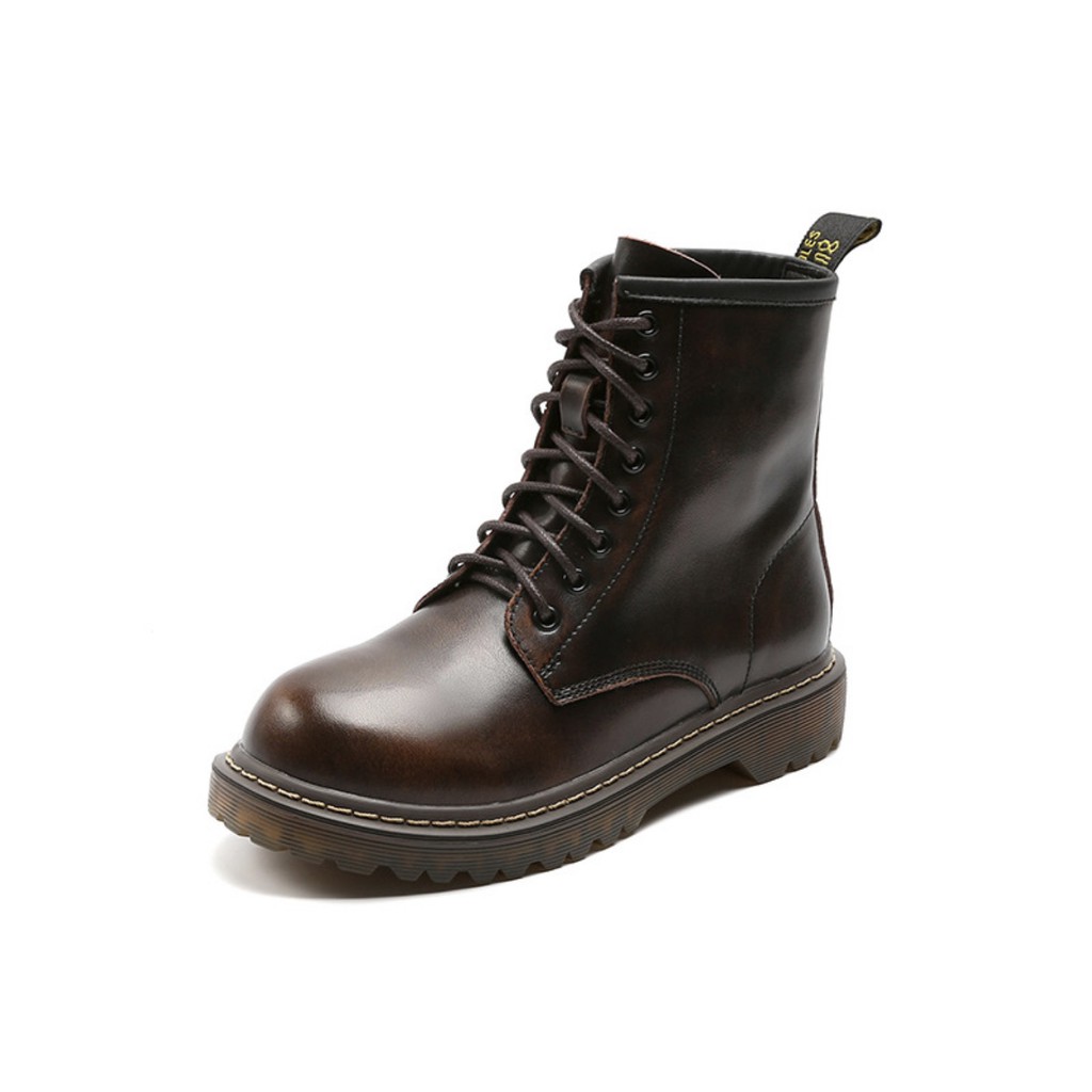 Combat boots (Ver 3.5cm) - Giày da bò nữ