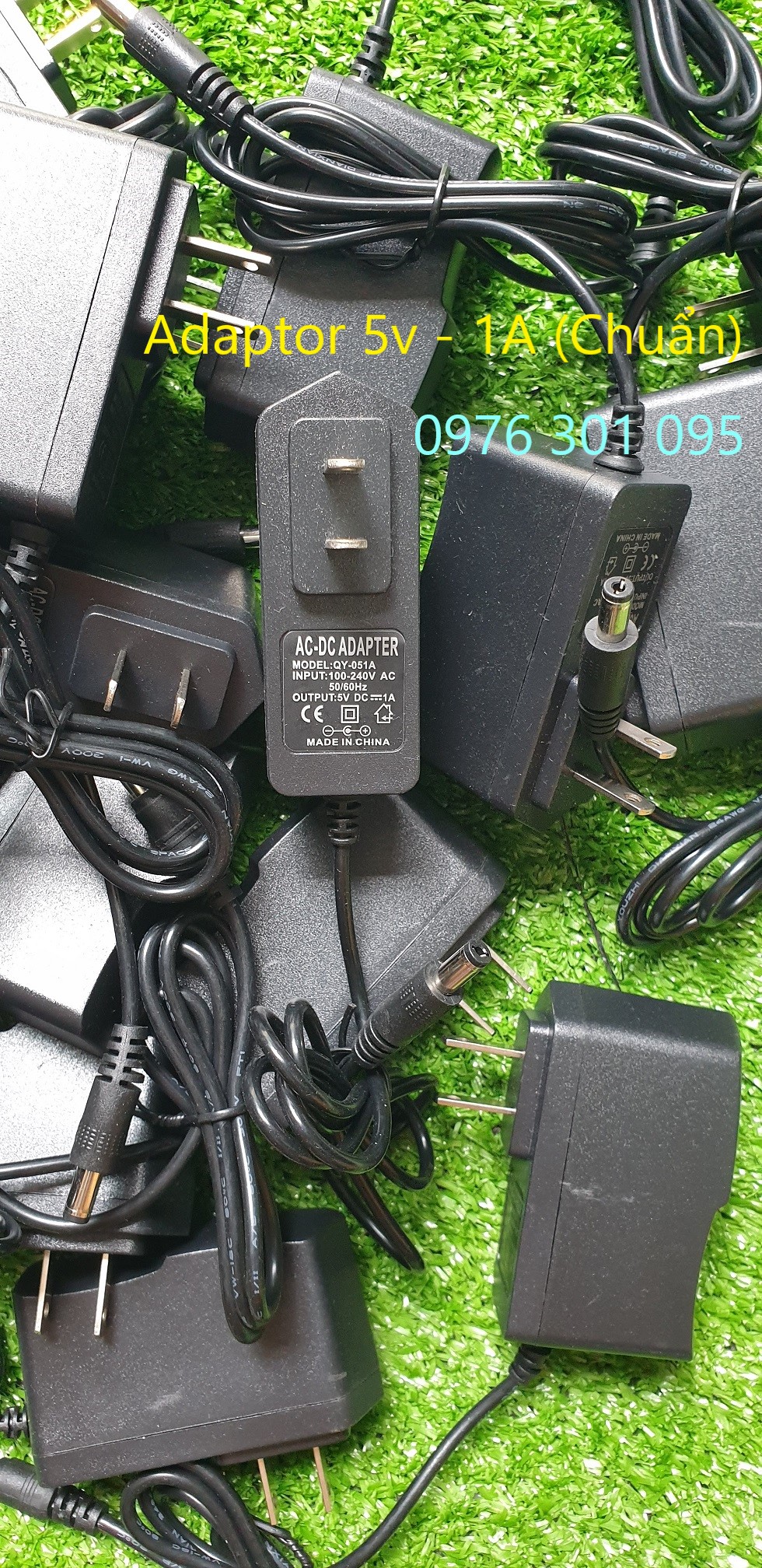 NGUỒN adapter 5V - 1A(nhựa) Jack 5.5*2.1mm (chân to)