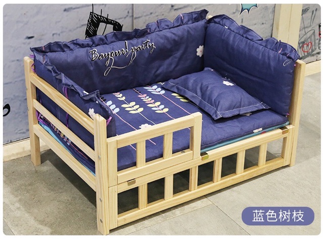 Giường ngủ gỗ sang chảnh cho thú cưng (chó & mèo)