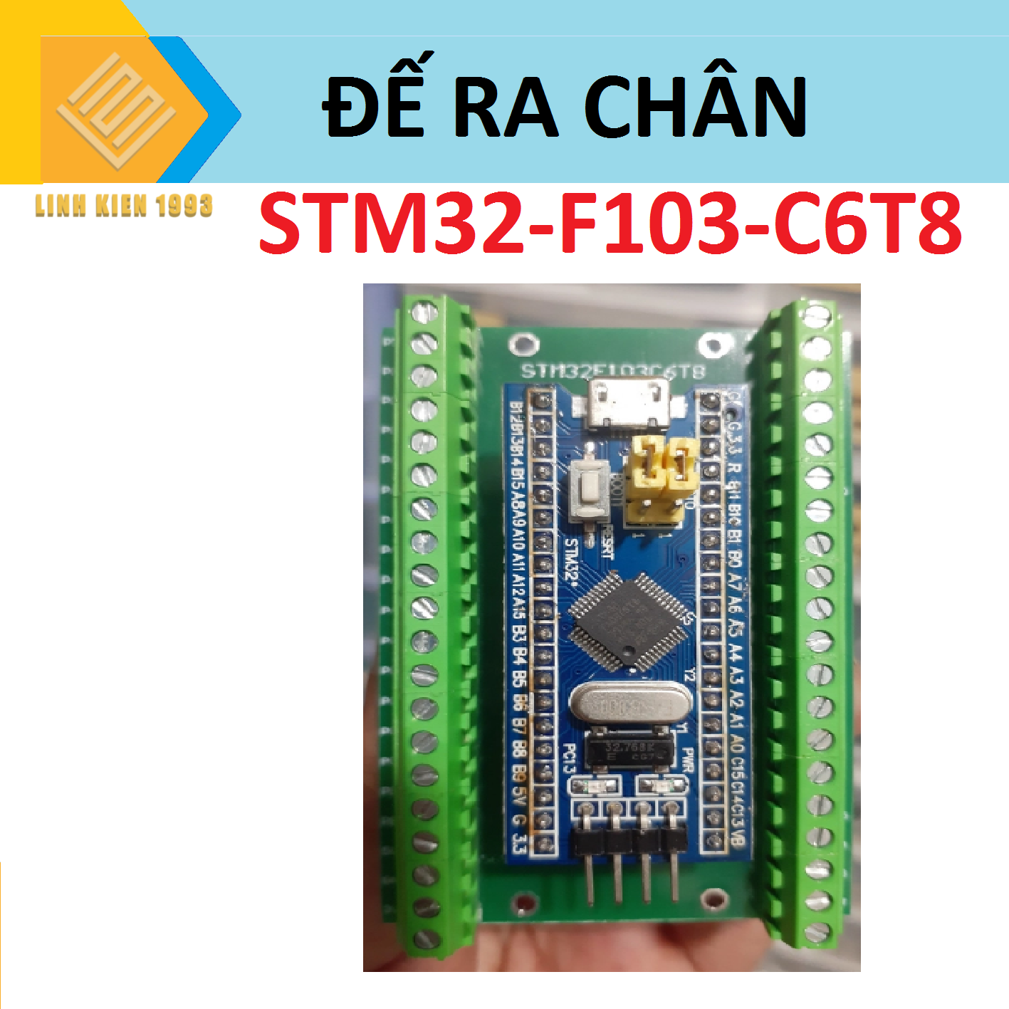 Đế ra chân stm32f103c8t6 , kít phát triển stm32f103c8t6
