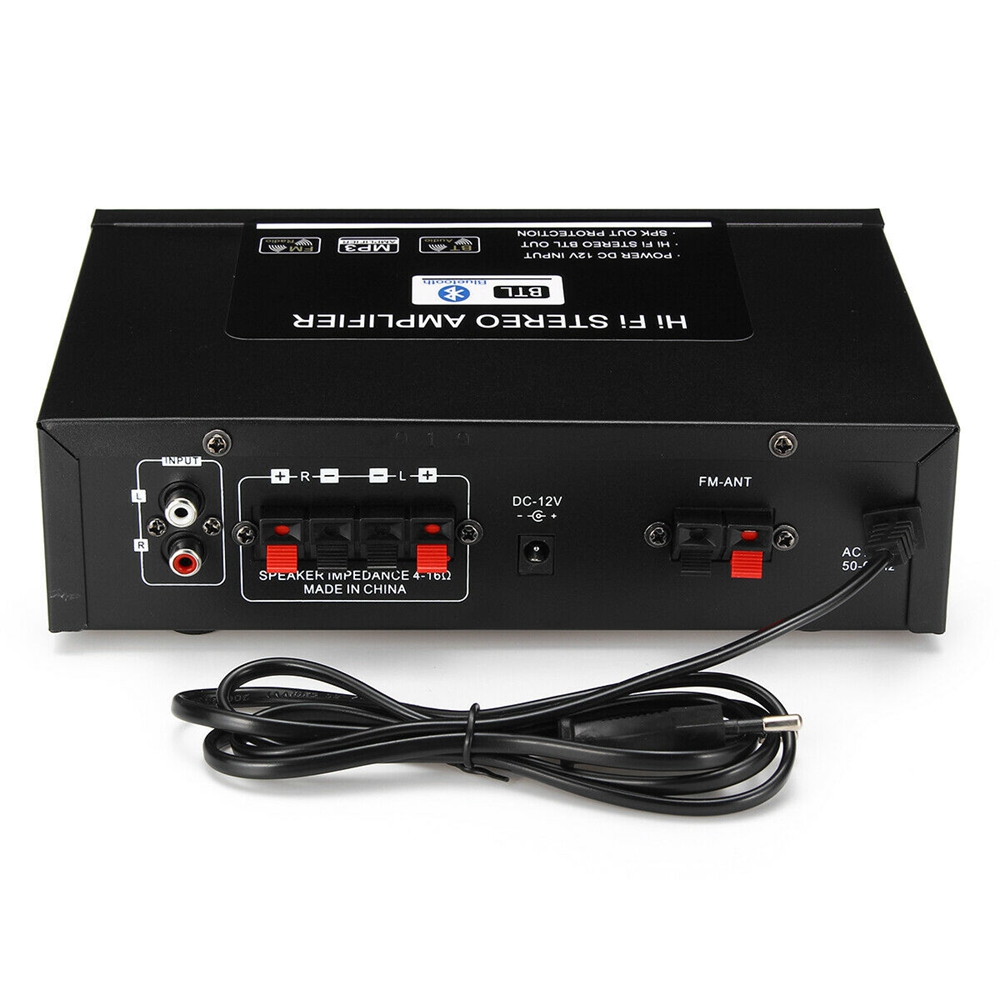 Ban Đầu 600W 220V/12V Protable Bộ Khuếch Đại Mini Âm Thanh HiFi Stereo Bộ Khuếch Đại Công Suất Đầu Thu Bluetooth 2 CH AMP