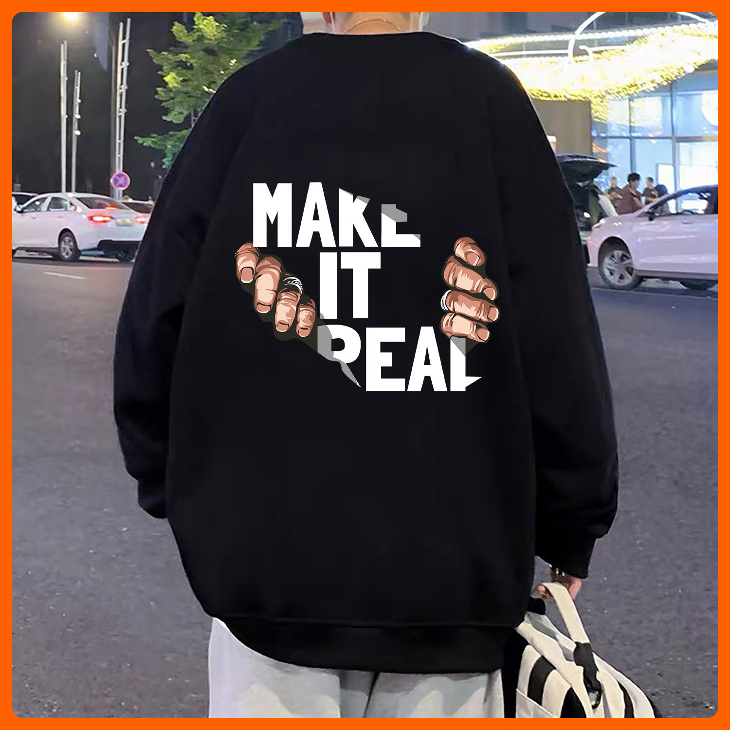 Áo sweater nỉ cổ chui unisex in hình dq-a16