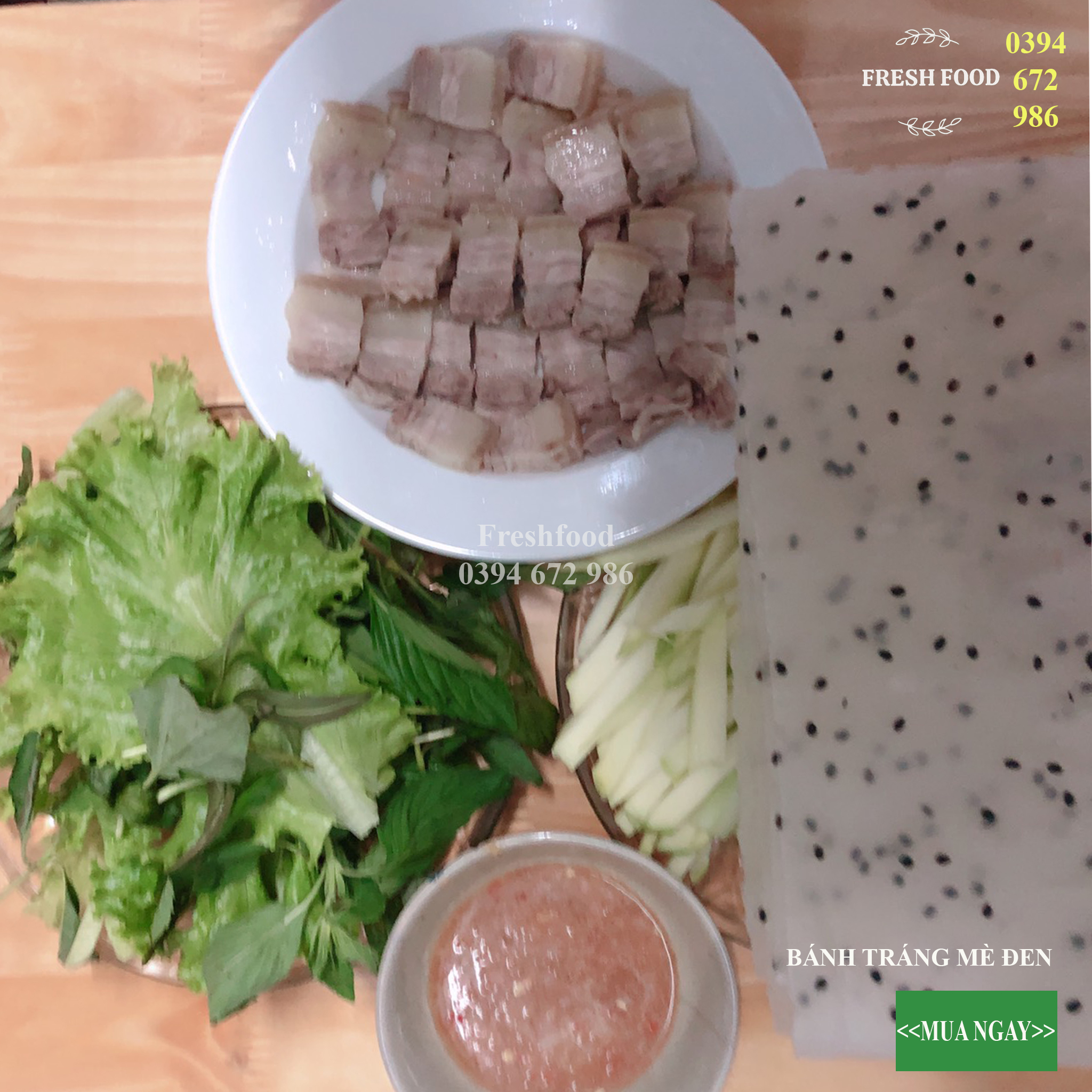 Bánh Tráng Mè Đen Phan Rang 1 Xấp 2kg (100 cái)