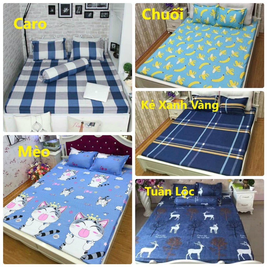HOT Bộ ga gối cotton poly nhiều mẫu ( ib chọn mẫu)còn hàng
