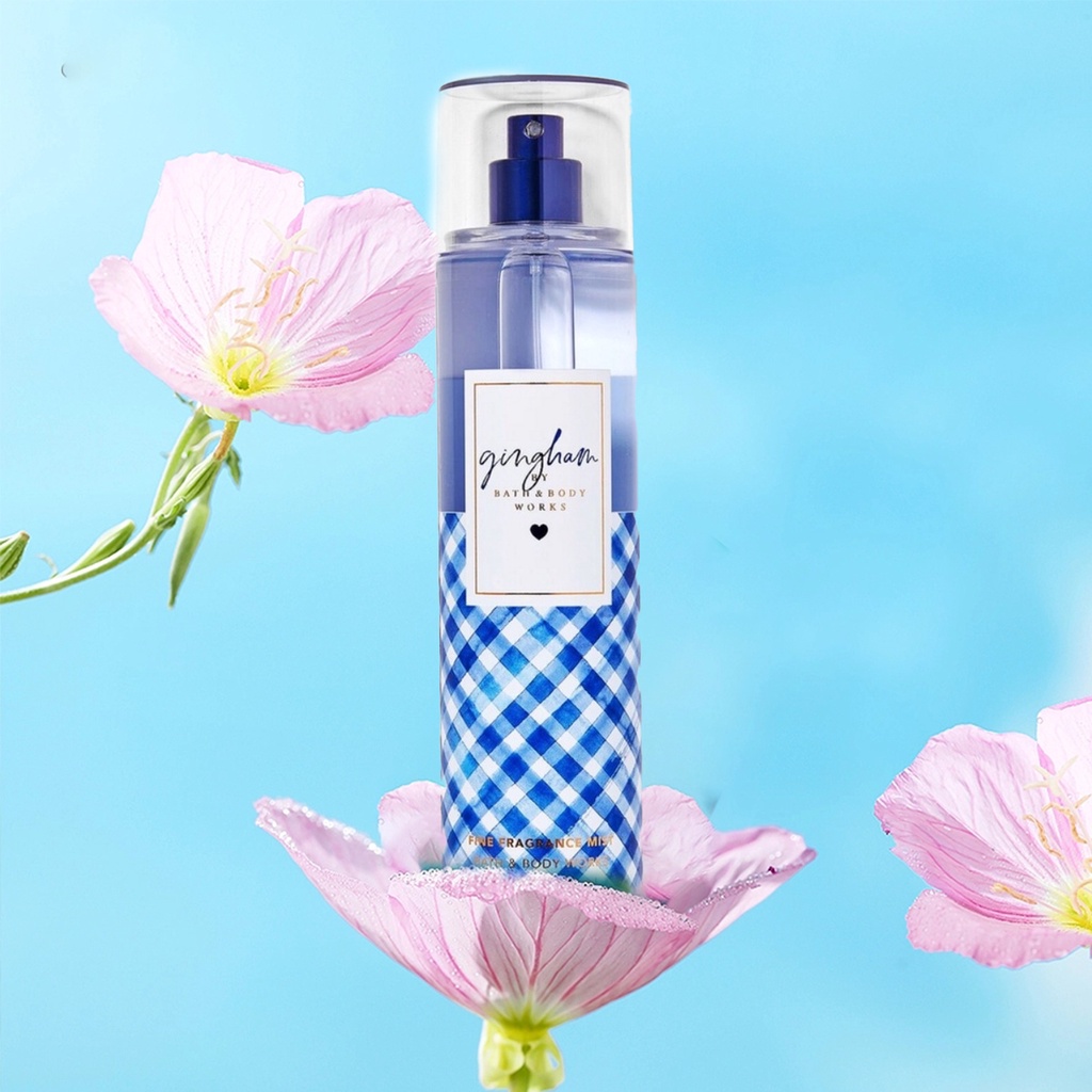 Body mist gingham - xịt khử mùi toàn thân mùi body mist bath and body works mỹ 236ml