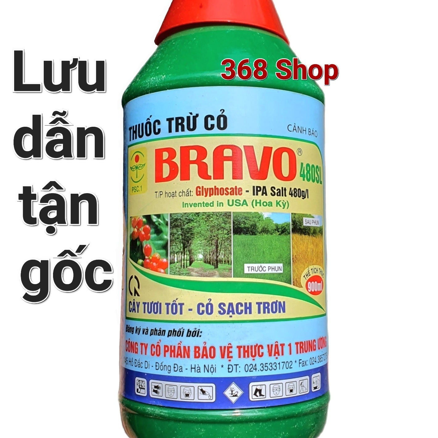 (Combo 5 chai)💎 Thuốc trừ cỏ Lưu Dẫn BRAVO 480SL (900ml)💖 Glyphosate