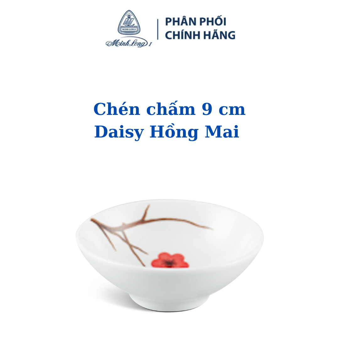 Bộ 6 chén chấm 9 cm daisy hồng mai - gốm sứ cao cấp minh long i