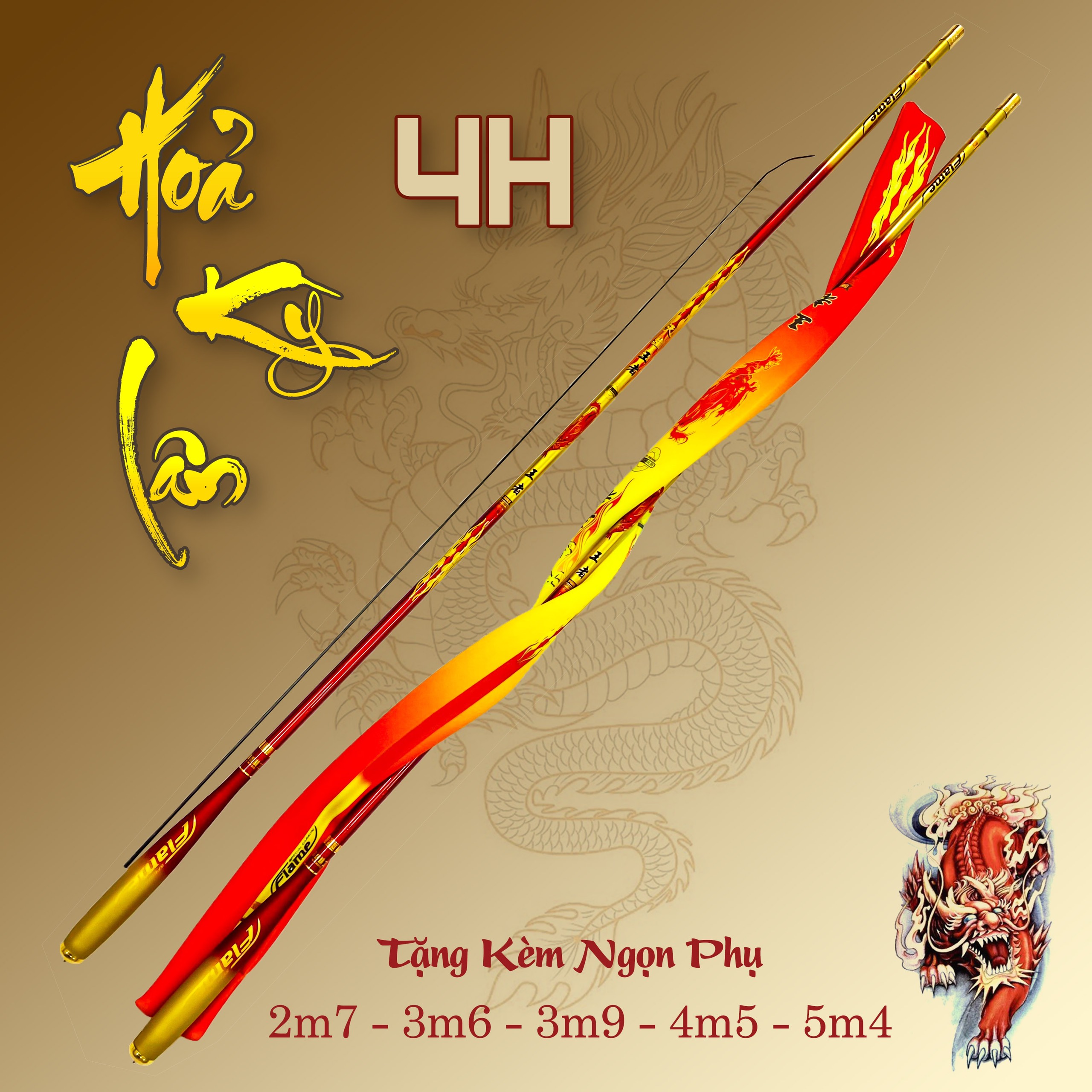 Cần câu đài hỏa kỳ lân 4h