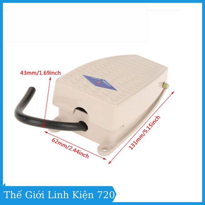 Công tắc bàn đạp chân EKW 220V AC 5A
