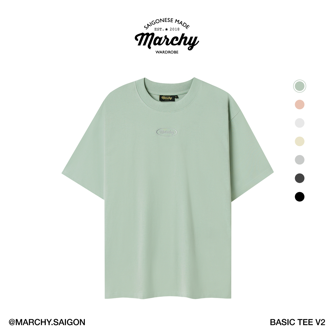 [Nhập LazSoHot2- giảm 20% đơn 199k|MARCHY - BASIC TEE V2 - Áo thun trơn