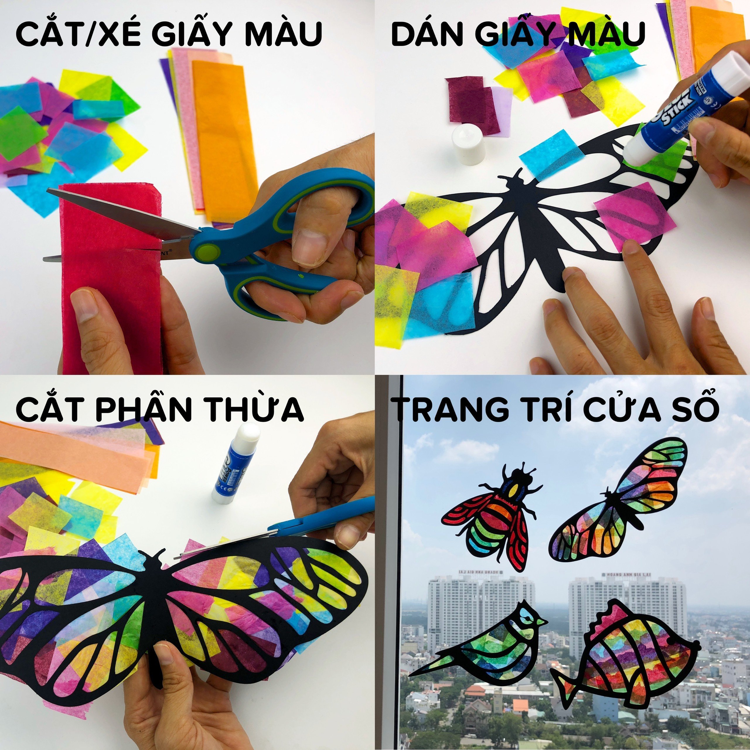 Bộ Thủ Công 6 Chiếc Lá Đón Nắng Tedu