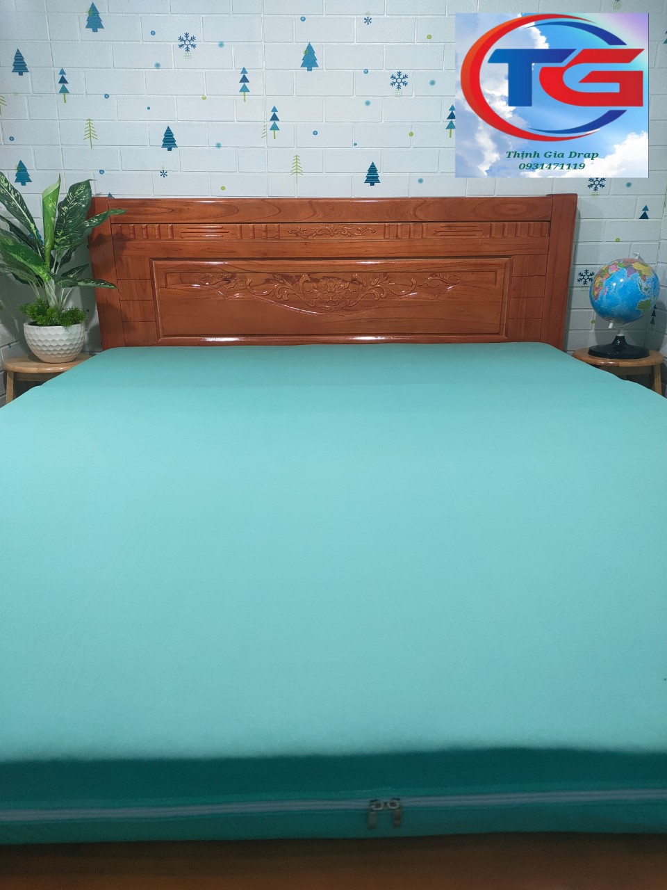Áo bọc 2 mặt nệm thẳng có khóa kéo ( Thun 1 màu cao cấp )