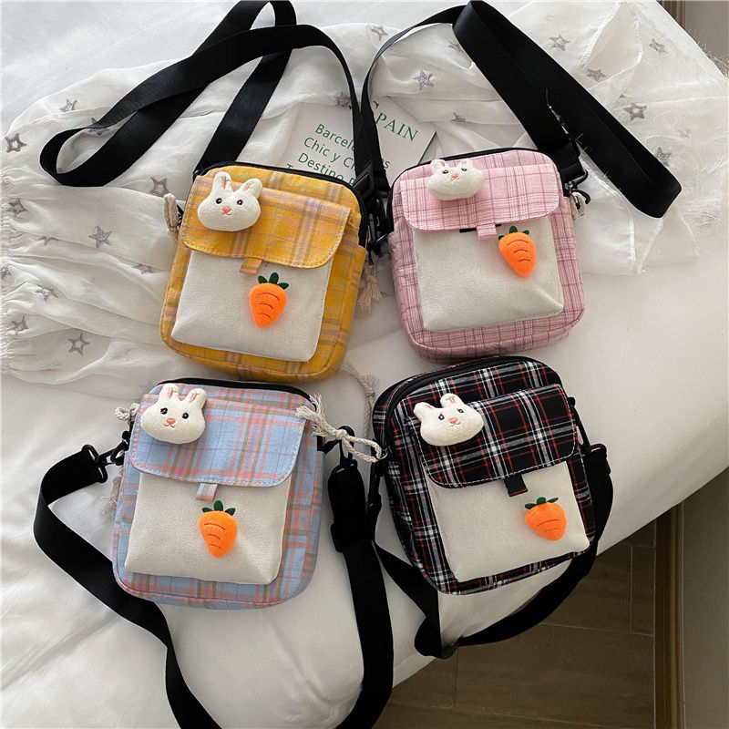 Túi vải canvas nữ💘 HOT NEW 💘 Túi vải đeo chéo nữ Hàn Quốc tạng ghim cài túi- NAZA BAG