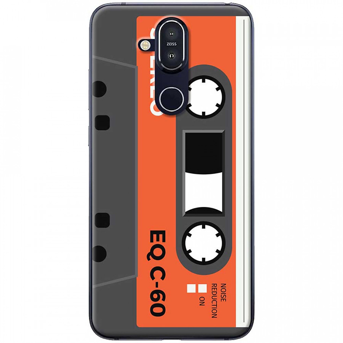 Ốp lưng dành cho Nokia 8.1 mẫu Cassette xám cam