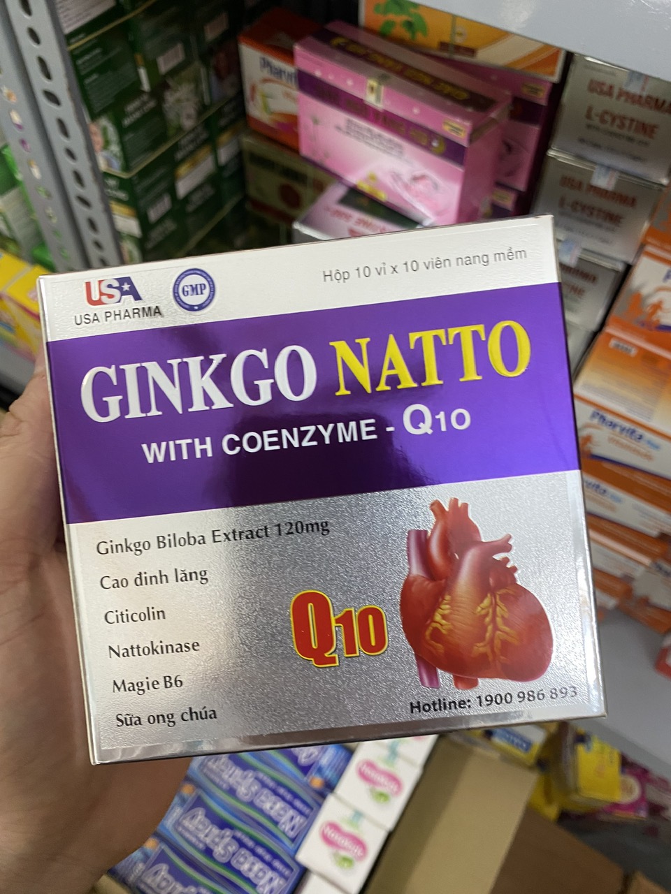 hoạt huyết dưỡng não GINKGO NATTO 120mg tăng cường lưu thông máu não