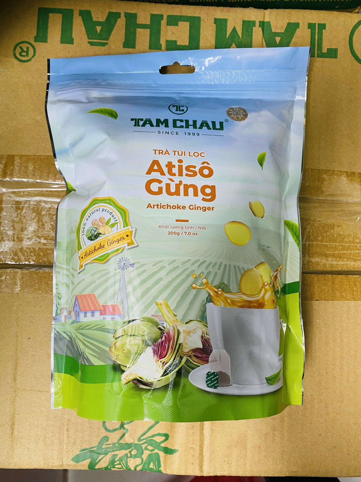 Trà Atiso Gừng Túi Lọc Tâm Châu