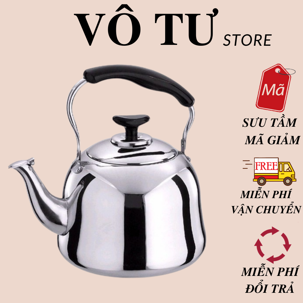 [HCM][SÔI CÒI REO] Ấm đun nước 4L - 5L LIT inox cao cấp dày dặn - Ấm đun Thái Lan NẤU NƯỚC DÙNG ĐƯỢC BẾP TỪ