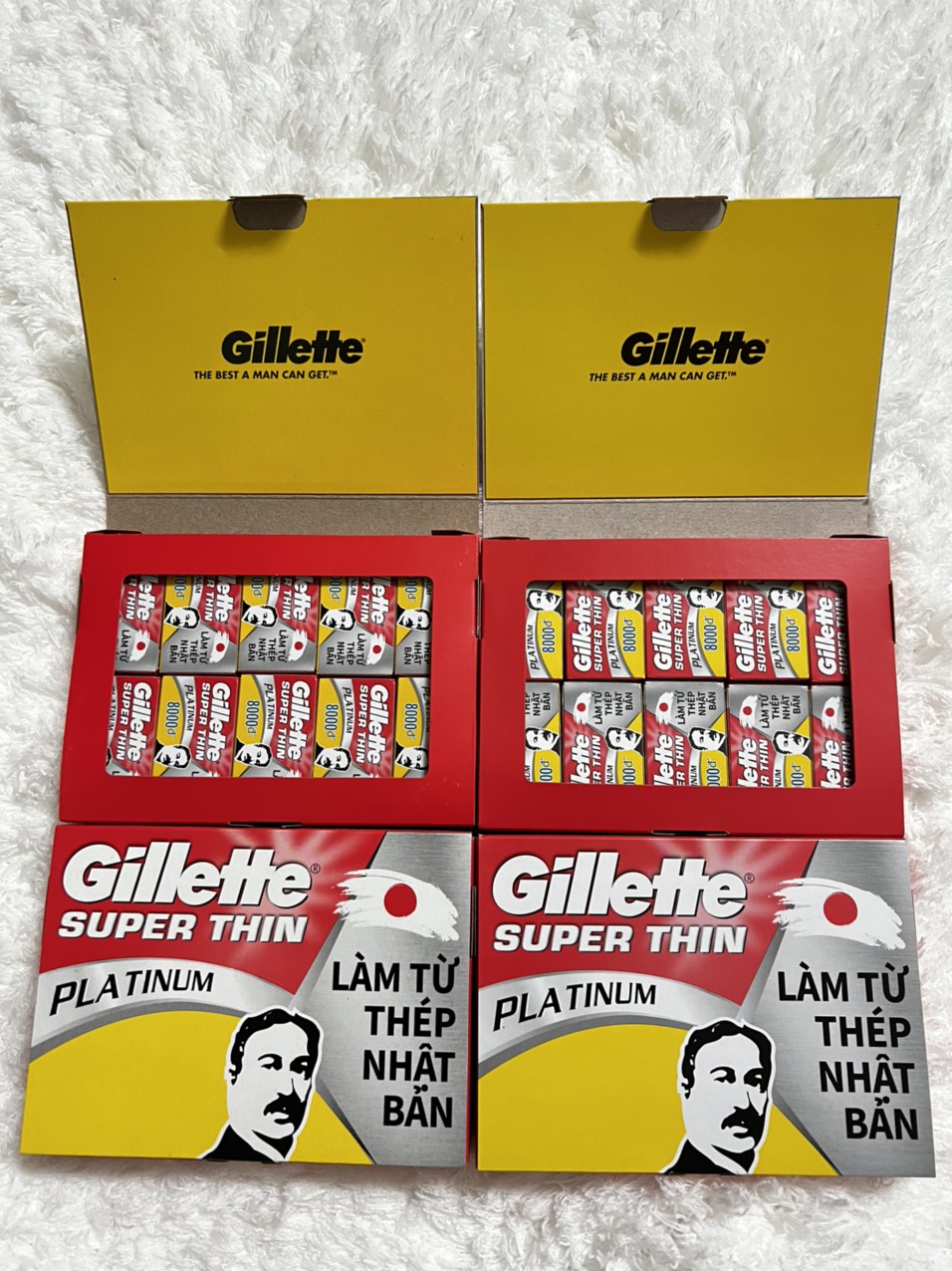 Lưỡi Lam Gillette Super Thin - Hộp 100 Lưỡi