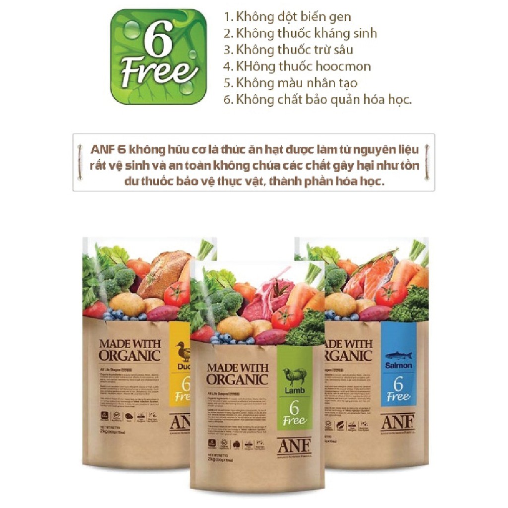 [2KG] Hạt ANF Hàn Quốc Hữu Cơ Cho Chó