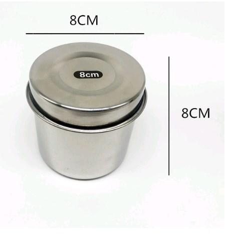 [HCM]Hộp inox đựng bông gòn (8cmx8cm)