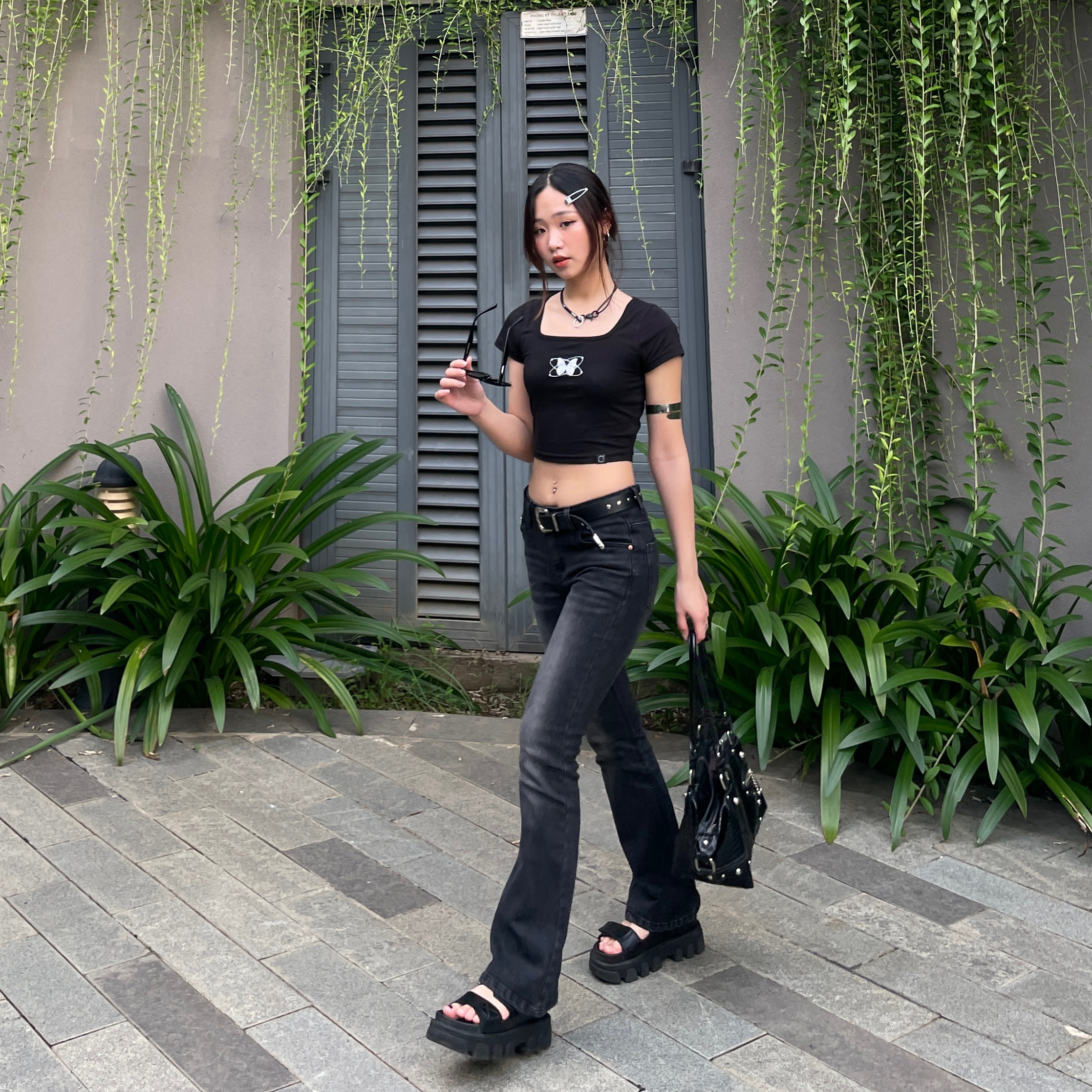 Quần Jeans Nữ Ống Loe PRADIES - Faded Flared
