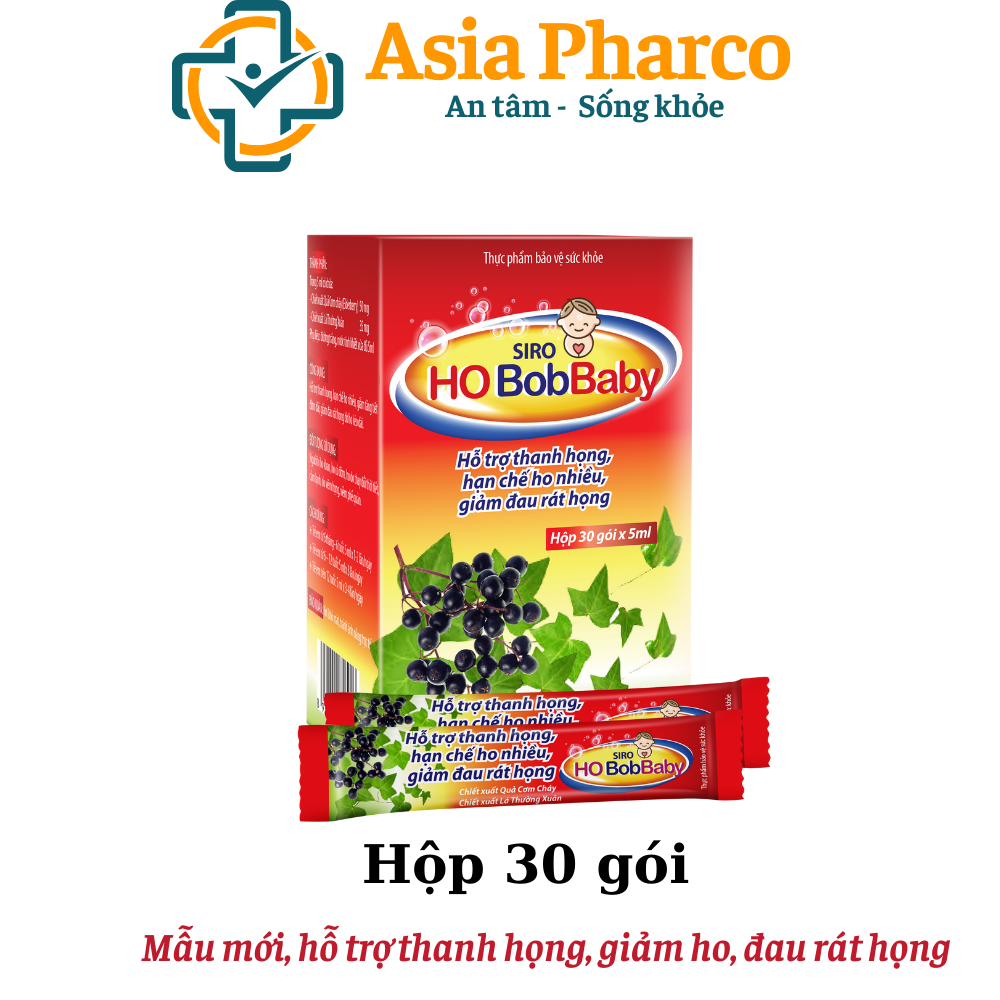 Siro ho bobbaby dân khang hỗ trợ thanh họng giảm đau rát do ho