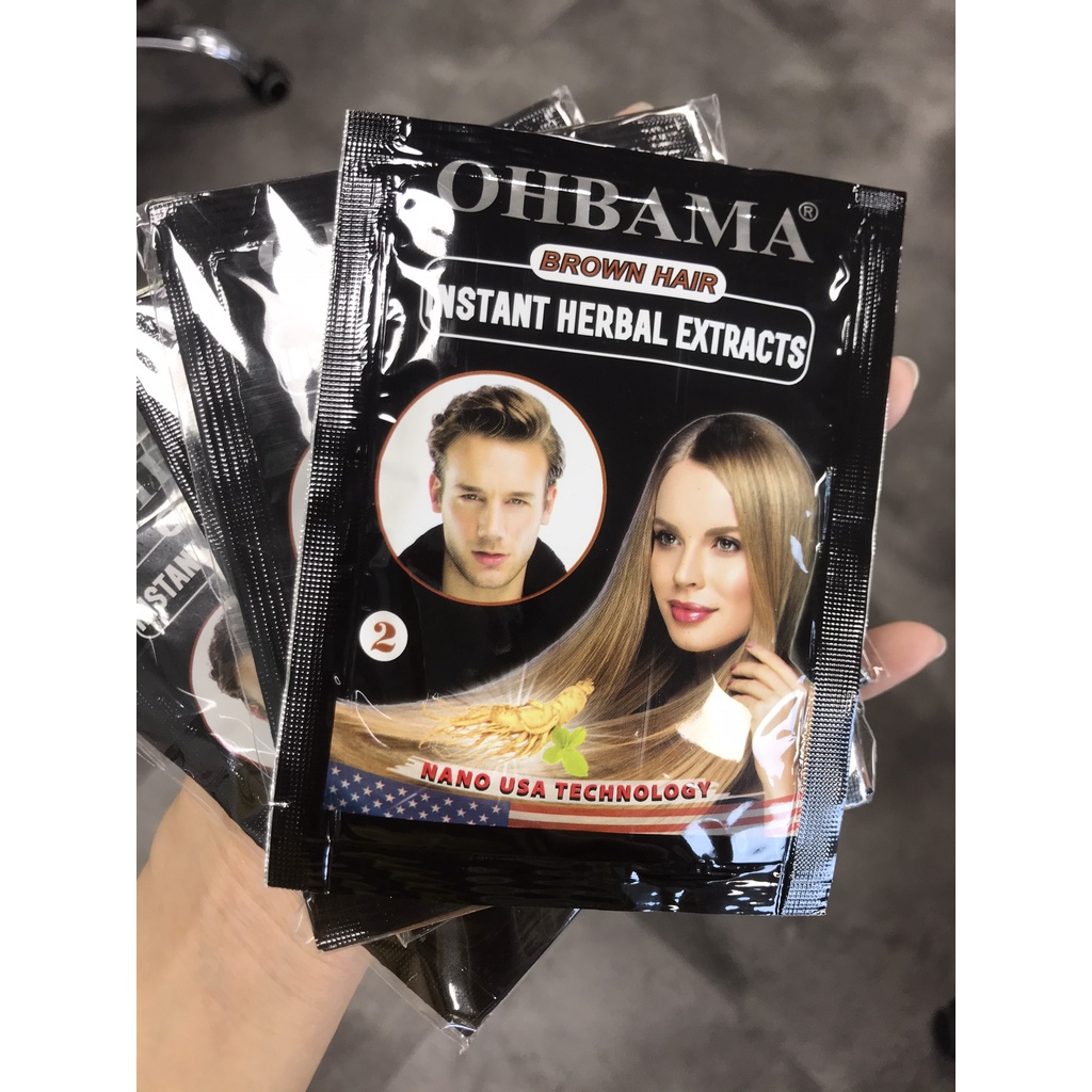 Shampoo is black ohbama black hair instant wash 20ml/shampoo coated silver shampoo Brown herb