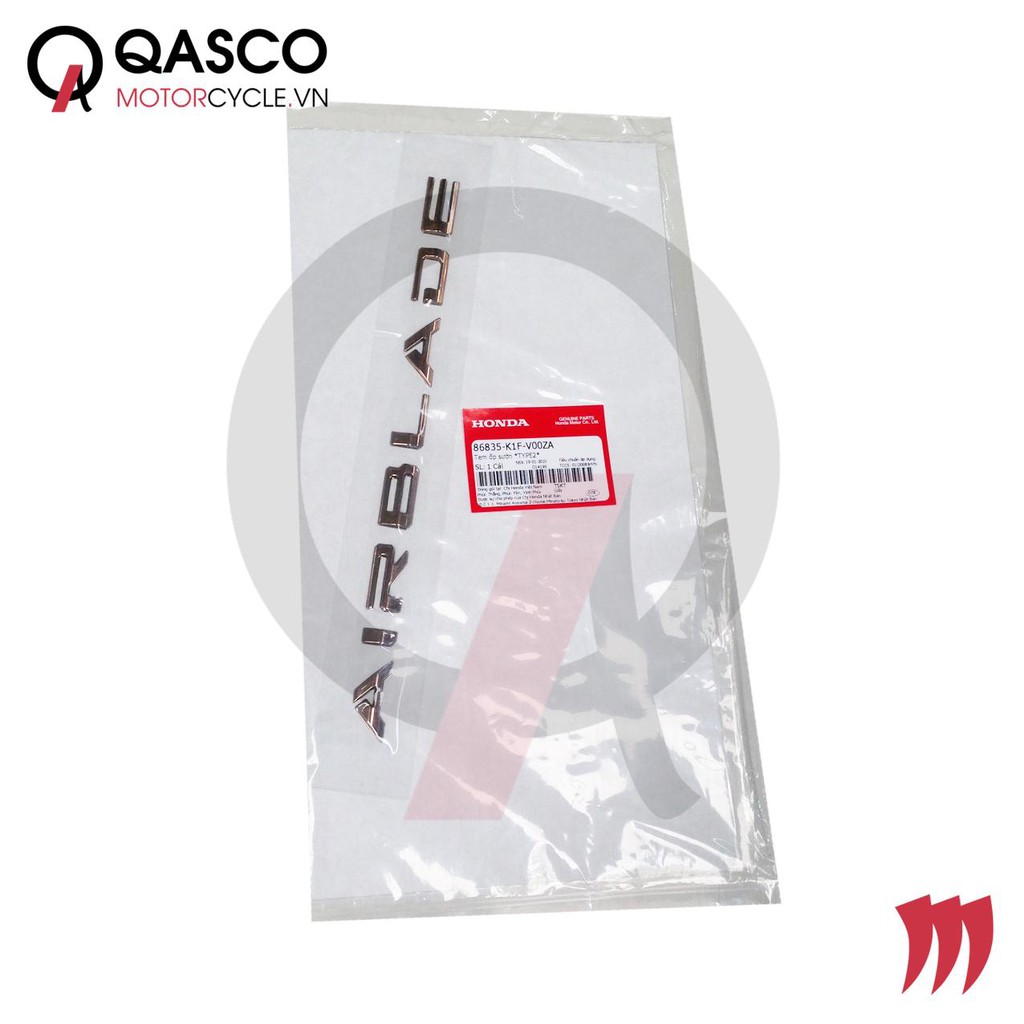 Tem nổi HONDA AB / AIR BLADE 2020 (Vàng) (86835K1FV00ZA) QASCO