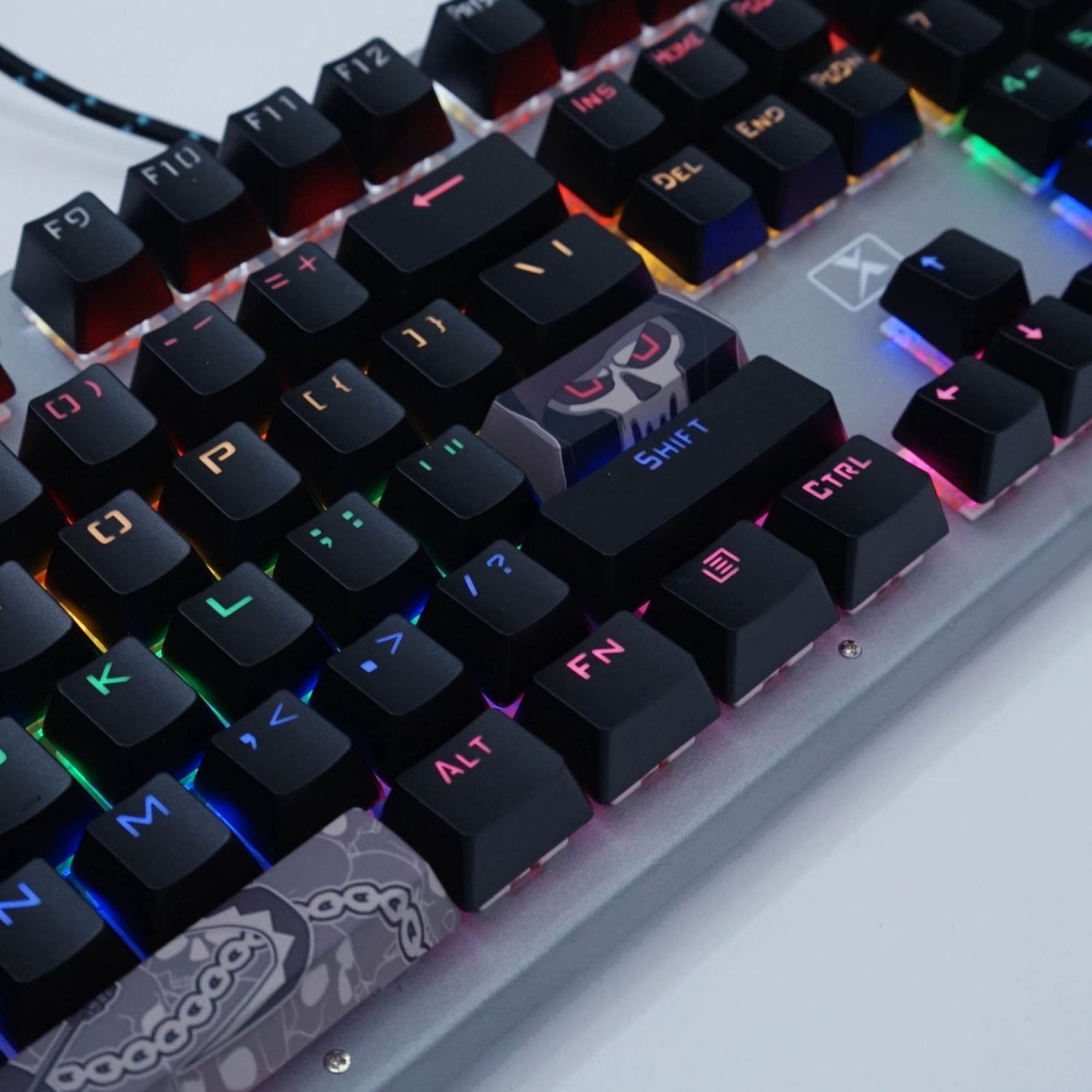 BÀN PHÍM CƠ GAMING HJK K968 LED RAINBOW NÚM VẶN KEYCAP ĐỘC ĐÁO