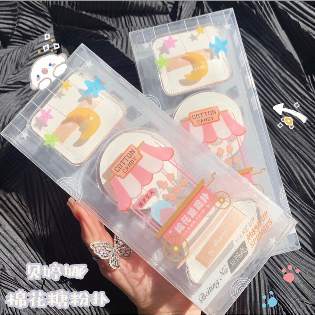 (HÀNG NỘI ĐỊA TRUNG) BEITING NA - Bộ bông mút trang điểm Make-Up Sponges