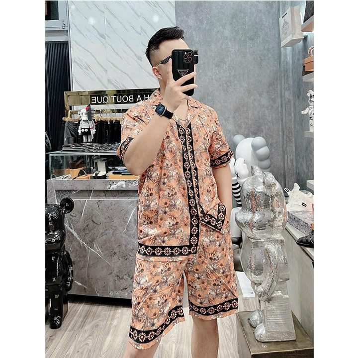 Đồ bộ pijama cộc tay nam chất lụa họa tiết cực đẹp - hàng siêu cấp new 2024