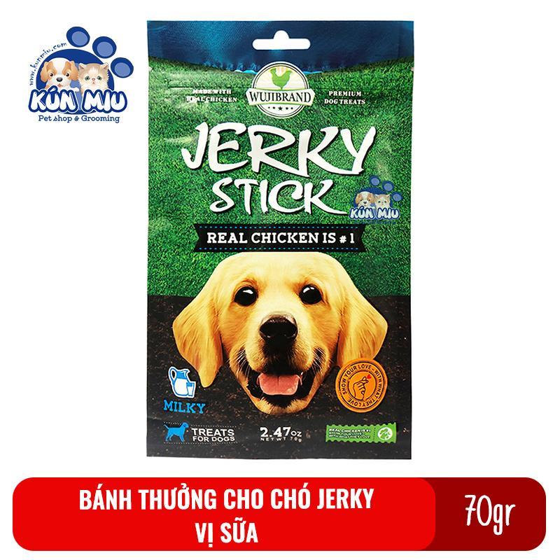 Bánh thưởng cho chó Jerky 70gr Vị sữa