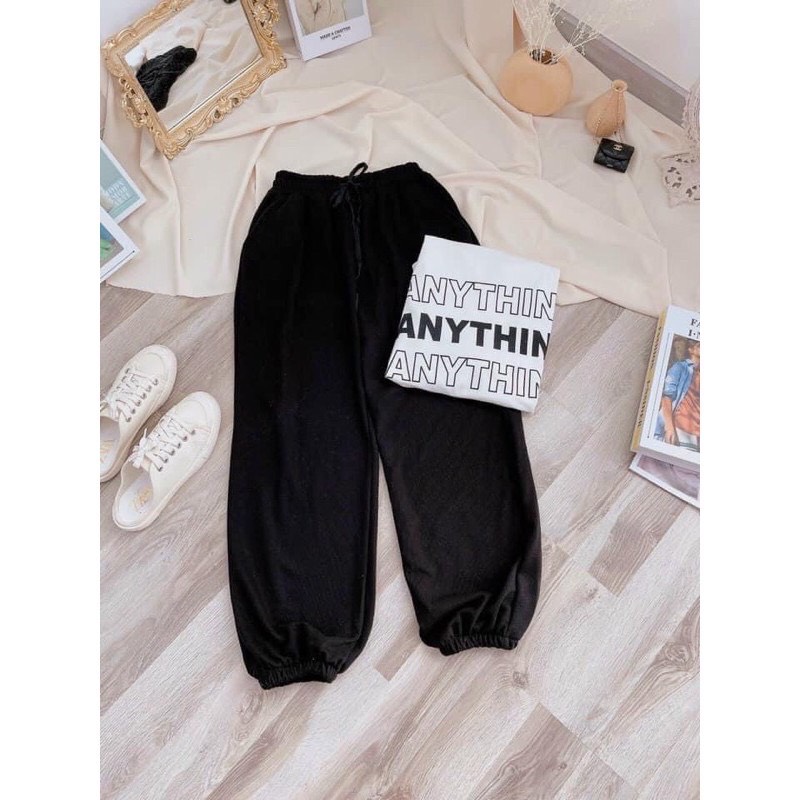 SÉT ANYTHING+QUẦN BOM ĐEN