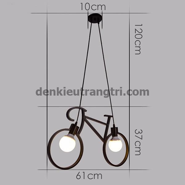 Đèn thả treo trần xe đạp tối giản FLYBIKE sơn tĩnh điện - Tặng lèm bóng led