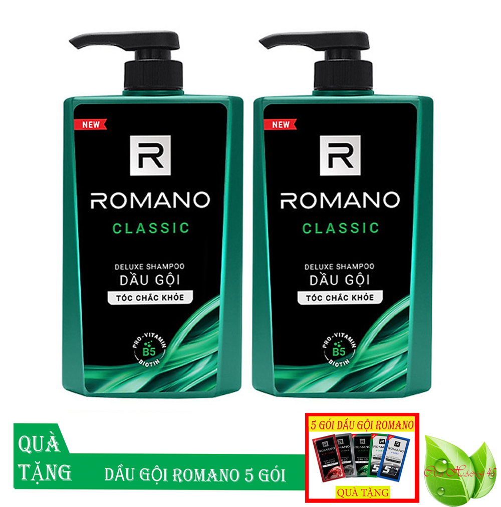 Combo 2 chai dầu gội Romano Classic 650g/chai