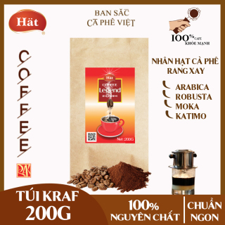 [ Dùng thử 200g ] Cà phê bột rang xay nguyên chất, hiệu HAT COFFEE, gồm ARABICA,CULI,ROBUSTA, 100% nguyên chất, đậm, đắng mạnh, giúp tỉnh táo, giảm cân hiệu quả thumbnail