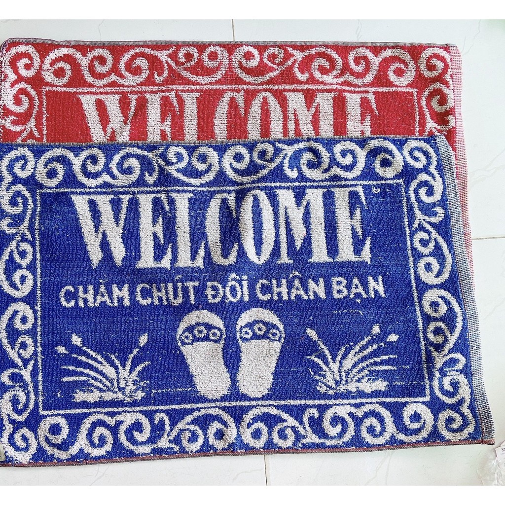 Combo 5 miếng thảm chùi chân WELLCOME ( 40x60)