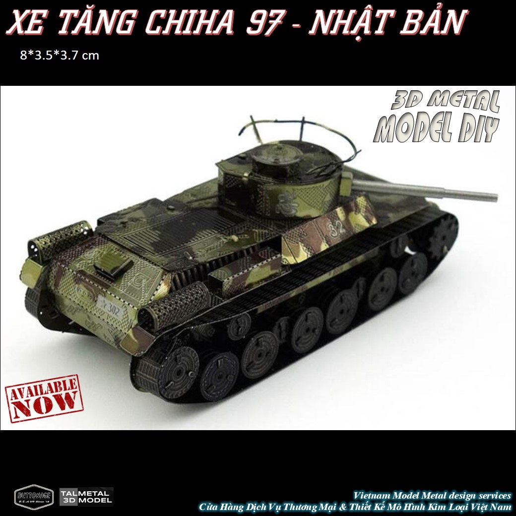 Mô Hình Xe Tăng Thế Chiến II (Kim loại lắp ghép 3D)