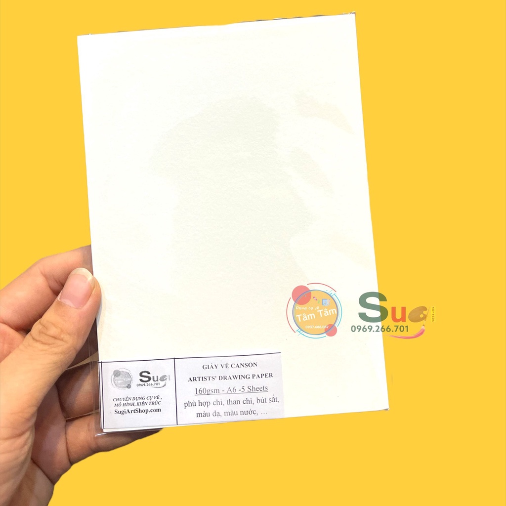 Giấy vẽ Canson 160gsm - Artists's Drawing Paper - Giấy vẽ màu nước , màu gouache , chì than , chì màu
