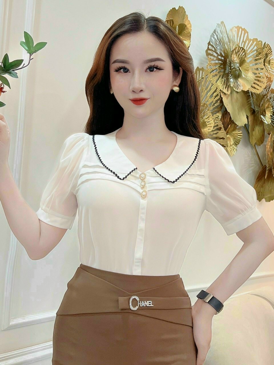 ÁO KIỄU DUYEEU DÁNG B0044