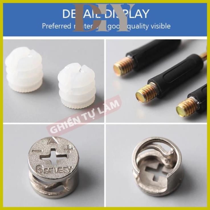 Bộ ốc cam liên kết chốt gỗ loại cao cấp