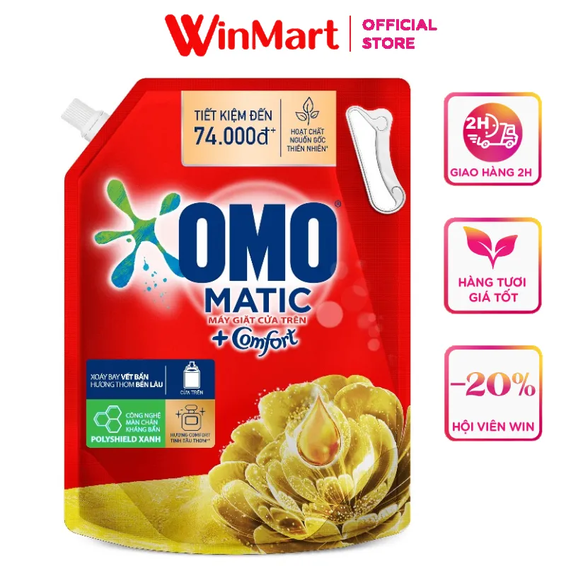 [Siêu thị WinMart] -  Nước giặt Comfort thơm tinh dầu của trên Omo 3,6kg