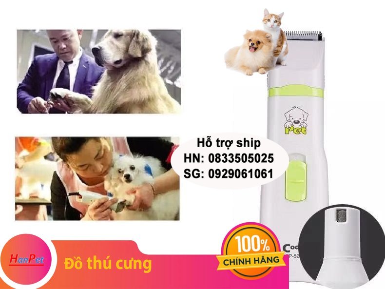 Hanpet - CP5200- (Hàng cty) Tông Đơ máy đa năng Cắt Lông + mài móng Chó Mèo Codos CP- 5200 ( 399c)- tu sửa cắt lông bàn chân chó, làm móng chân chó mèo