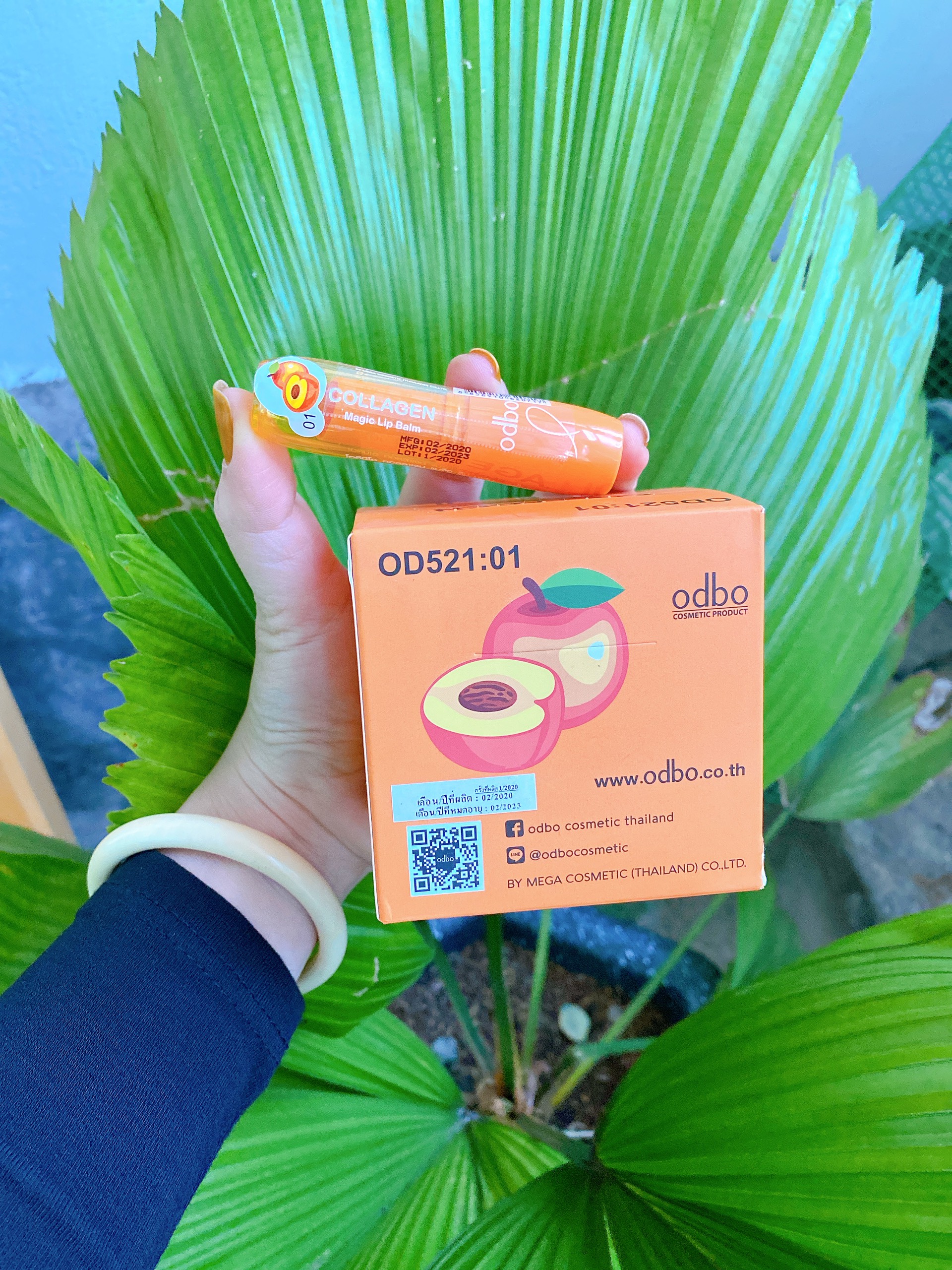 Son dưỡng môi Odbo - son dưỡng dâu đào