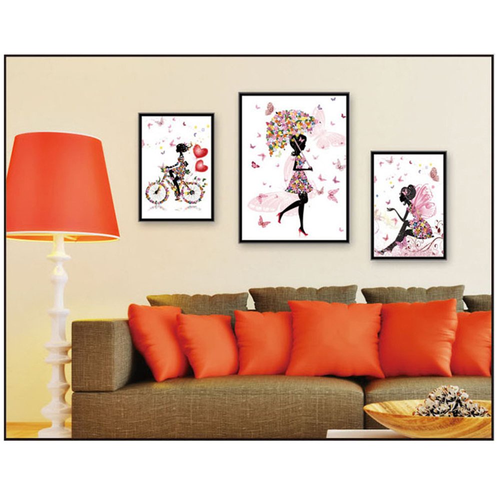 Tranh dán tường 3D, decal treo tường phòng khách phòng ngủ decor trang trí tết